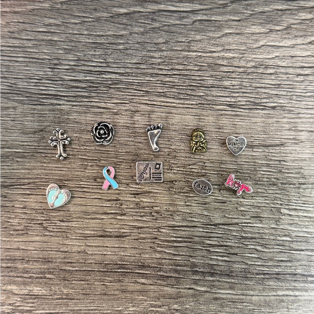 Origami Owl Set of 10 Locket Charms